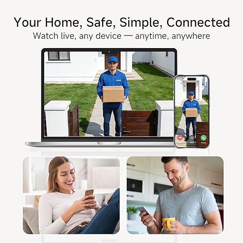 Miniatura 8 de Noorio Timbre de puerta inalámbrico sin suscripción en almacenamiento local de 16 GB, timbre de video inteligente funciona con Alexa, alerta de