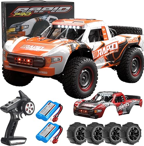 114 RC Cars 70 KMH de alta velocidad sin escobillas de control remoto todo terreno Camión trofeo rápido para adultos y niños 4WD Off-Road Hobby RC