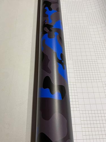 Miniatura 3 de Lámina de vinilo de camuflaje azul negro y gris para automóvil + cortador y escobilla de goma gratis (excepto el tamaño de muestra) (1 pie x 5