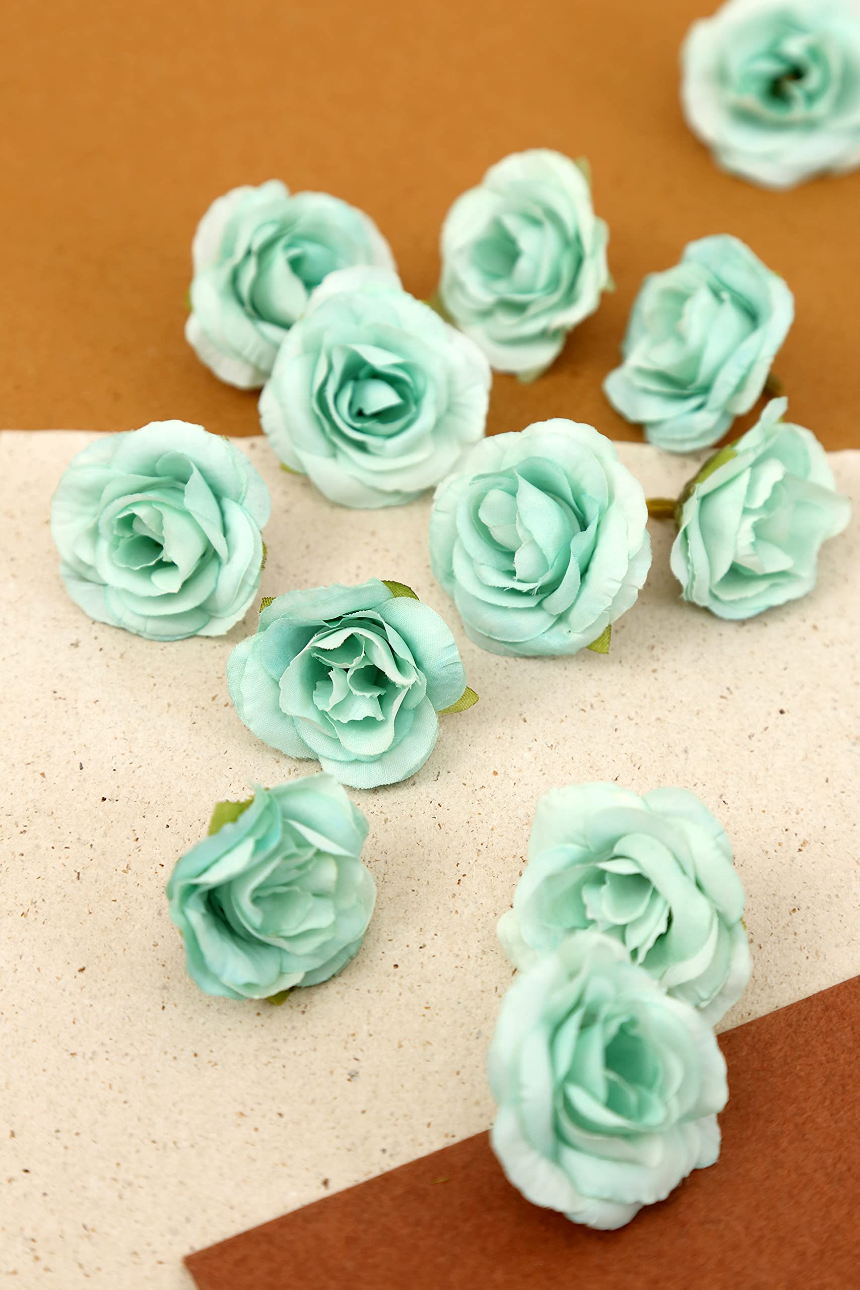 SATYAM KRAFT 12 pcs Artificial Small Rose Fake Fabric Head Rose Flowers for Home Decoration, Gift, Deepwali, Cake Decor, Bouquet Making Pooja Mandir Items Material (Light Blue, 4 cm) (B09FG9R1ZH) Amazon Price History, Amazon Price Tracker