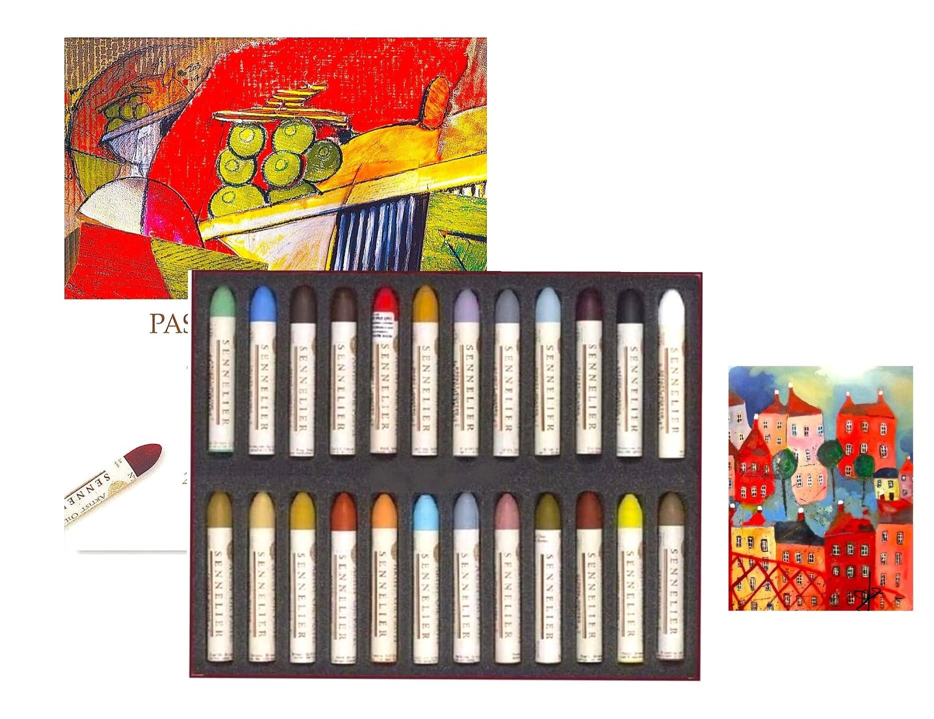 Sennelier Pastels Oil 24 colori Still Life - qualità artistica (importazione Francia) Made in France