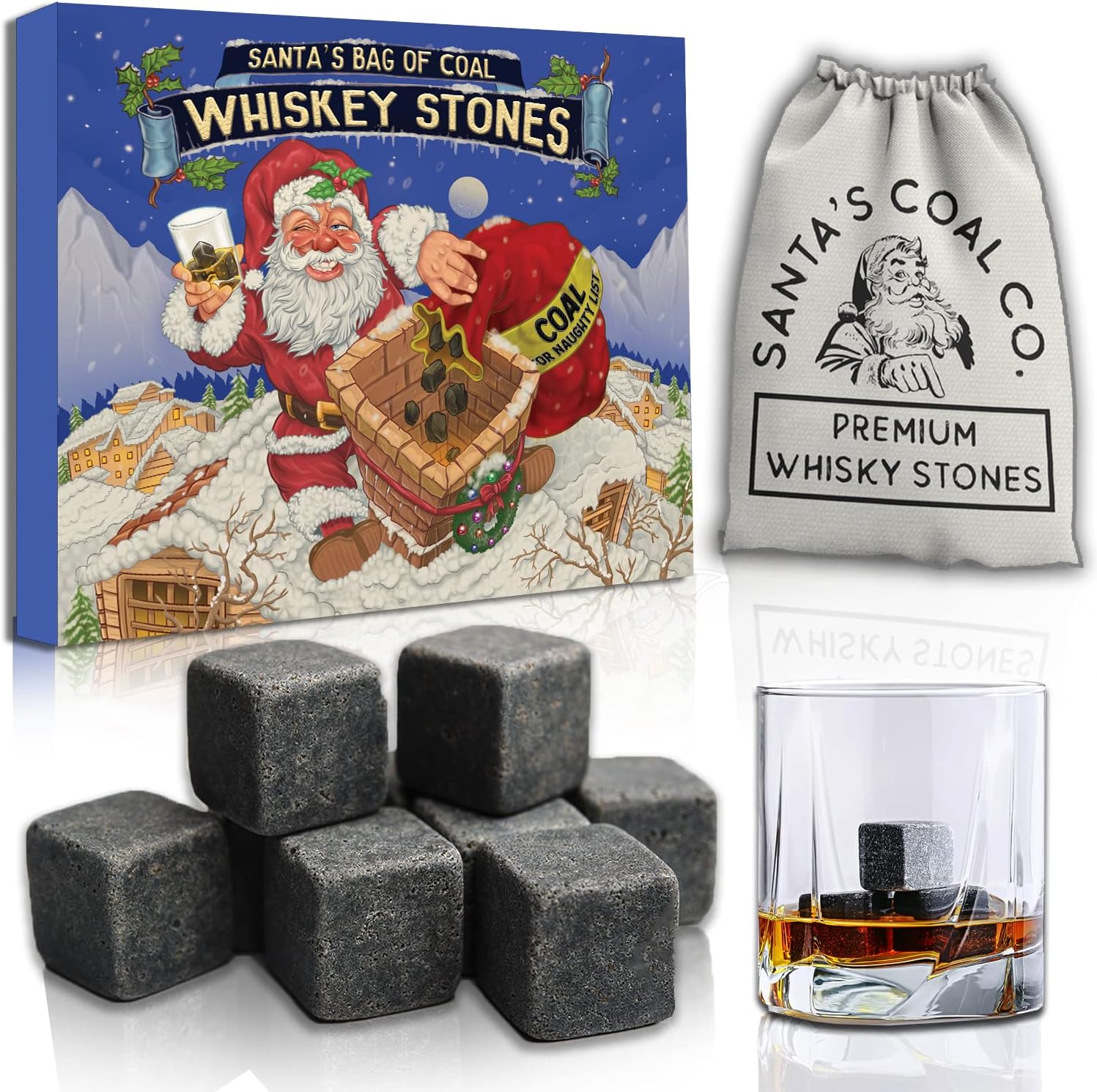 Amazon.com: Gift Set of 8 Whiskey Chilling Stones [Chill Rocks] - in ...