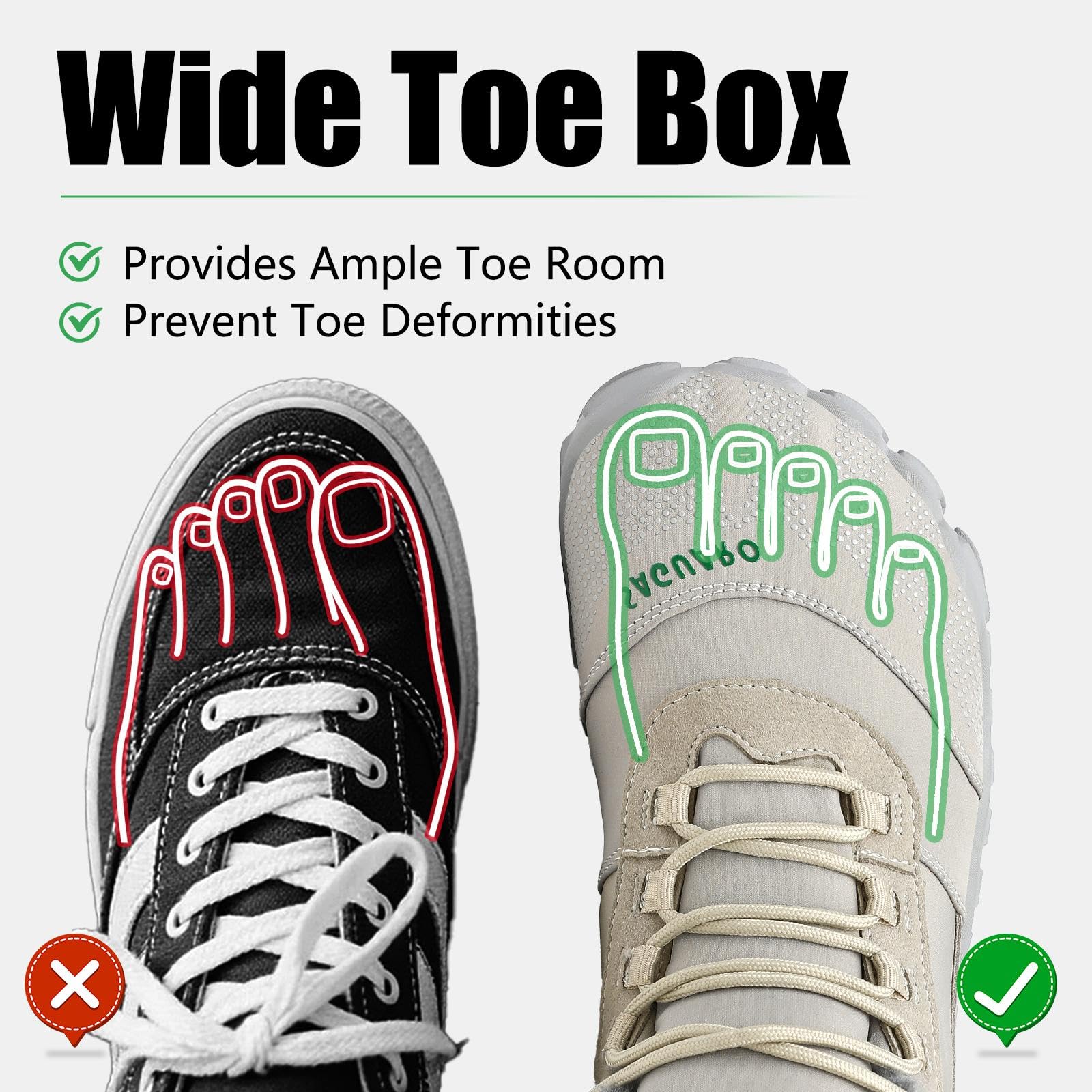 SAGUARO Barefoot Stivali Invernali Impermeabile Uomo Caldo Scarpe Inverno Donna Trekking Sneaker Outdoor Impermeabile