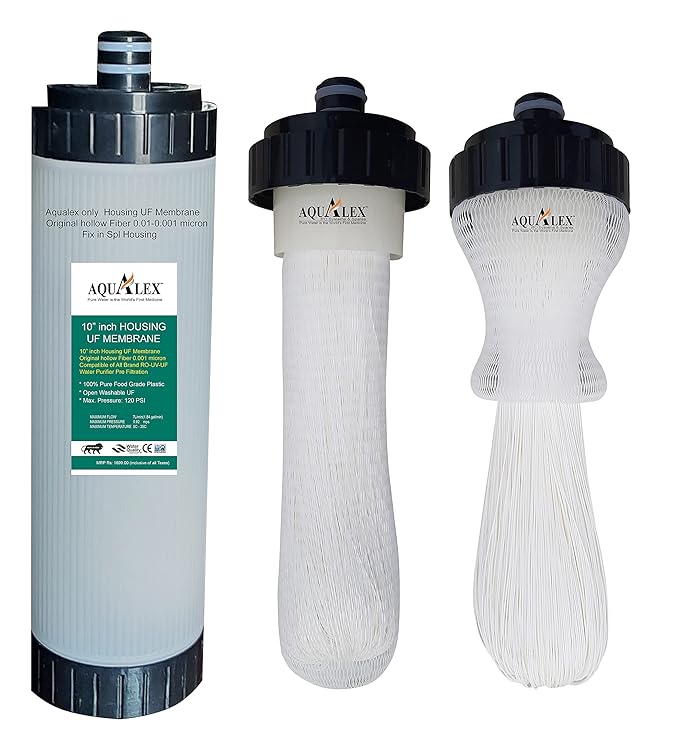 Aqualex, Pokar RO, 10-inch UF Membrane Hollow Fiber 0.01 Micron, Suitable for RO & Municipal (River) Water Direct Purifictaion (Open Housing UF Only)