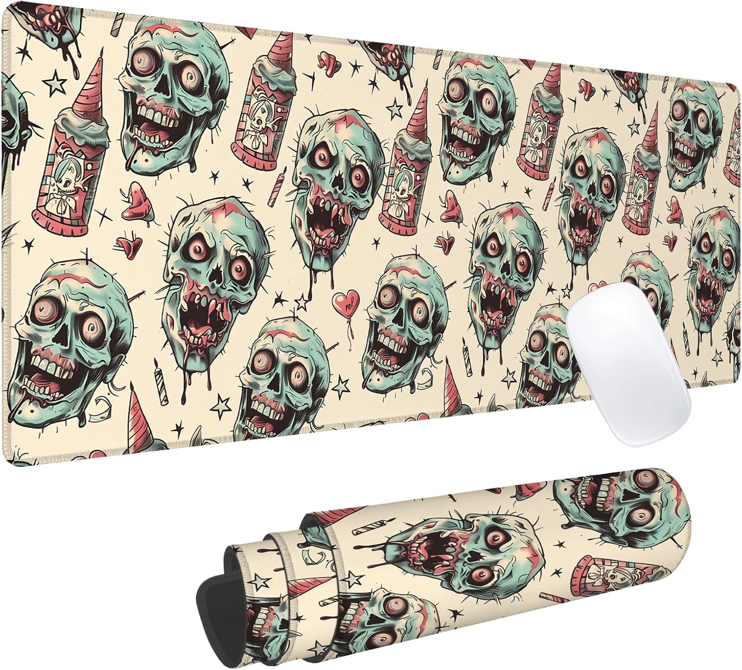 Zombie Horror Gaming Mouse Pad, Office Desk Mat, Anti-Slip Rubber Base Cool Aesthetic Mouse Pads for Computer Laptop Keyboard School Home Desktop Gamer Home Accessories Decor 31.5″ x 11.8″ Zombie Horror Gaming Mouse Pad, Office Desk Mat, Anti-Slip Rubber Base Cool Aesthetic Mouse Pads for Computer Laptop Keyboard School Home Desktop Gamer Home Accessories Decor 31.5″ x 11.8″