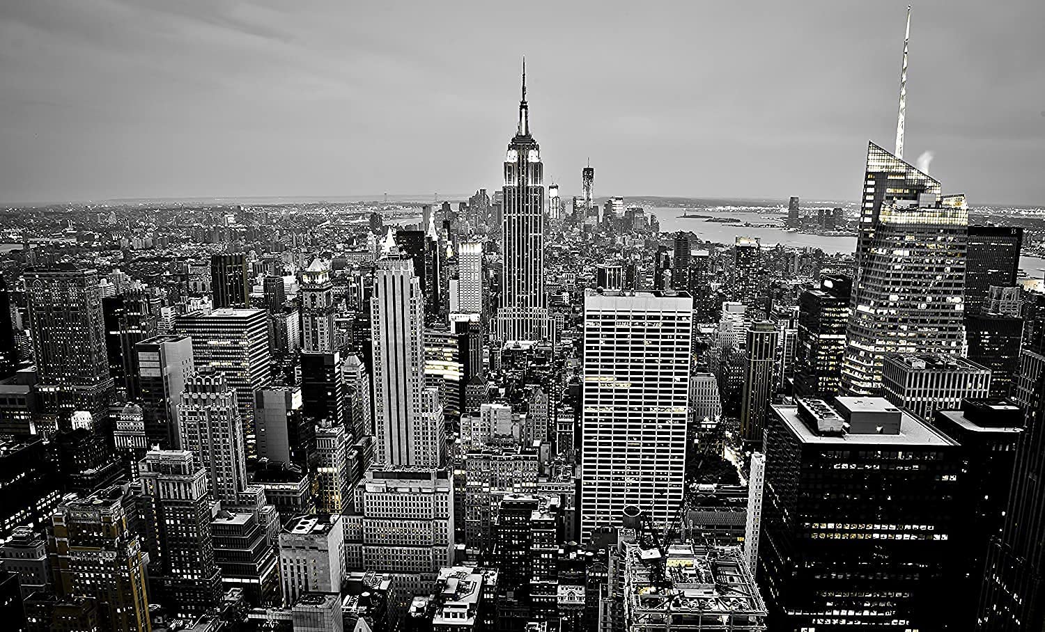 Oedim Fotomural Vinilo Adhesivo Nueva York Blanco y Negro, vinilo adhesivo decorativo para habitaciones, decoración para paredes, vinilo adhesivo