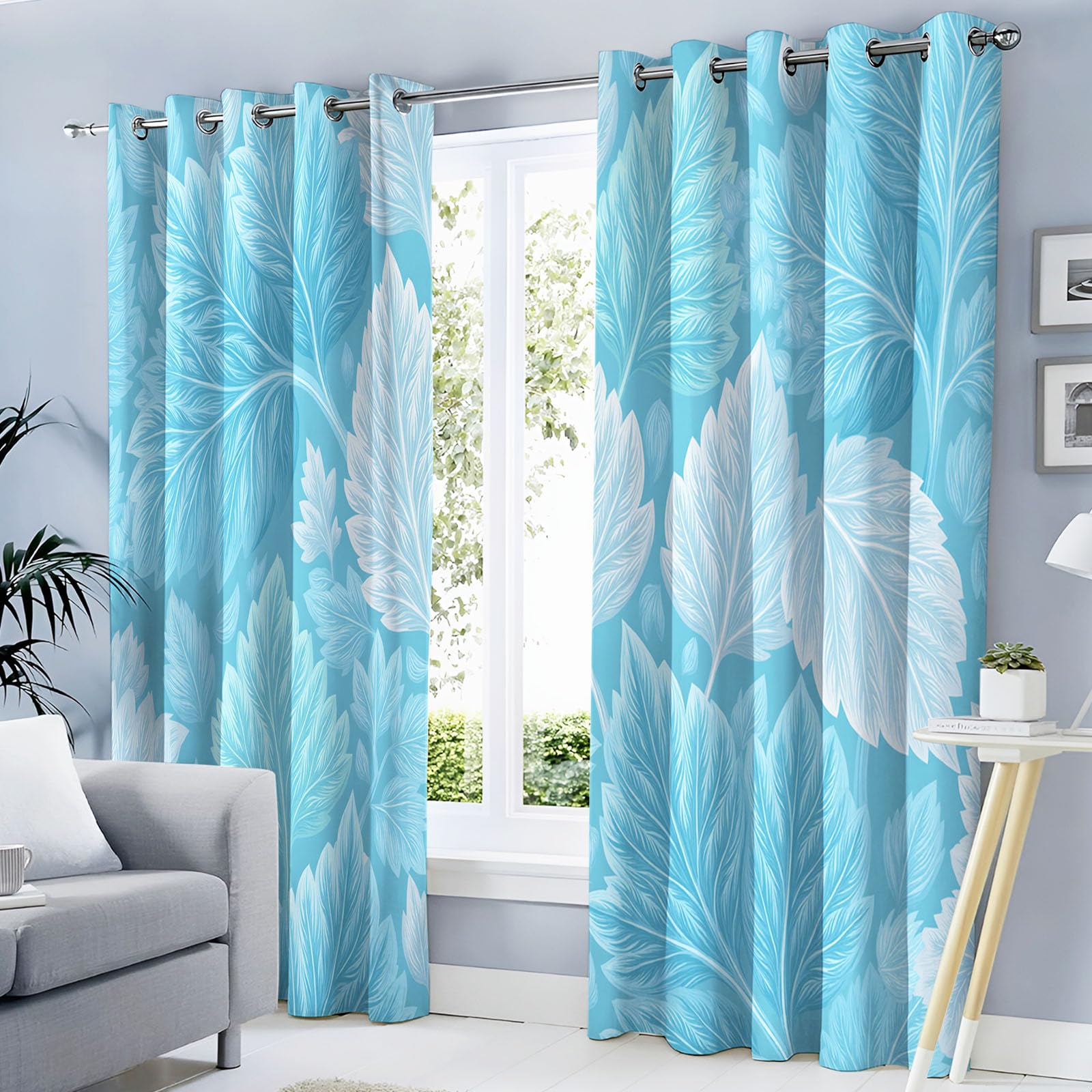 Rideau de Fenêtre pour Chambre Décoration Nature Impression 3D