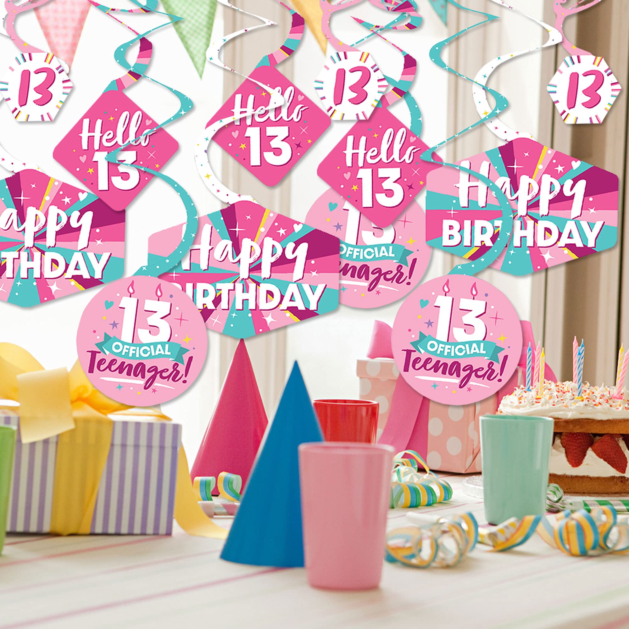 Amazon.co.jp: Big Dot of Happiness Girl 13歳の誕生日 - ティーン