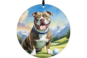 Pitbull Disc Golf Christmas Ornament