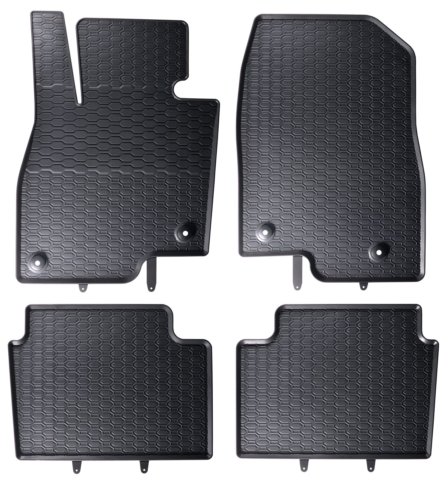 Tappetini auto in gomma nera VD645 per tutte le condizioni atmosferiche, inodori, 4 pezzi, accessori per auto compatibili con Mazda 3 tipo BM Mazda 6 2013 2014 2015 2016