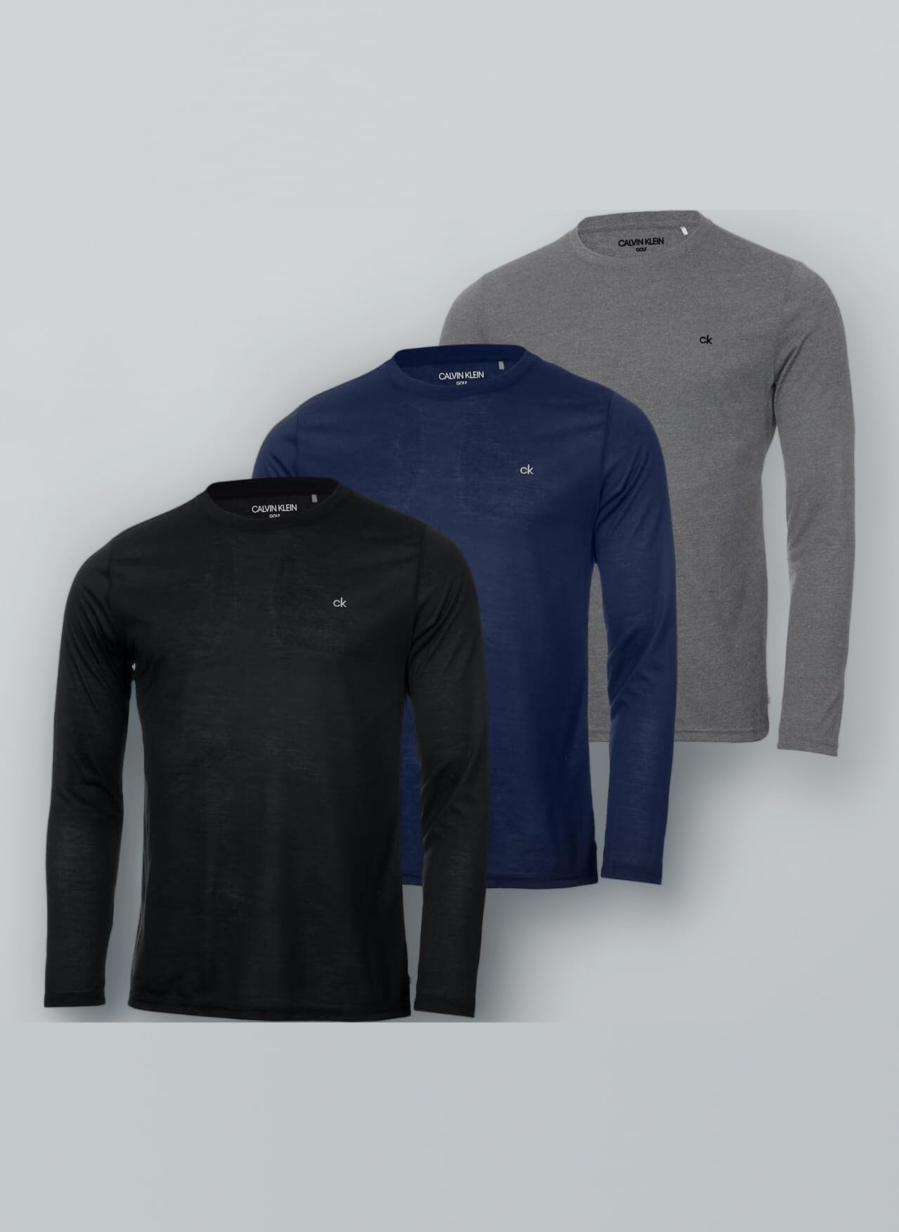 Mens 2026 Assorted Long Sleeve 3 Pack Breathable Wicking T-Shirt