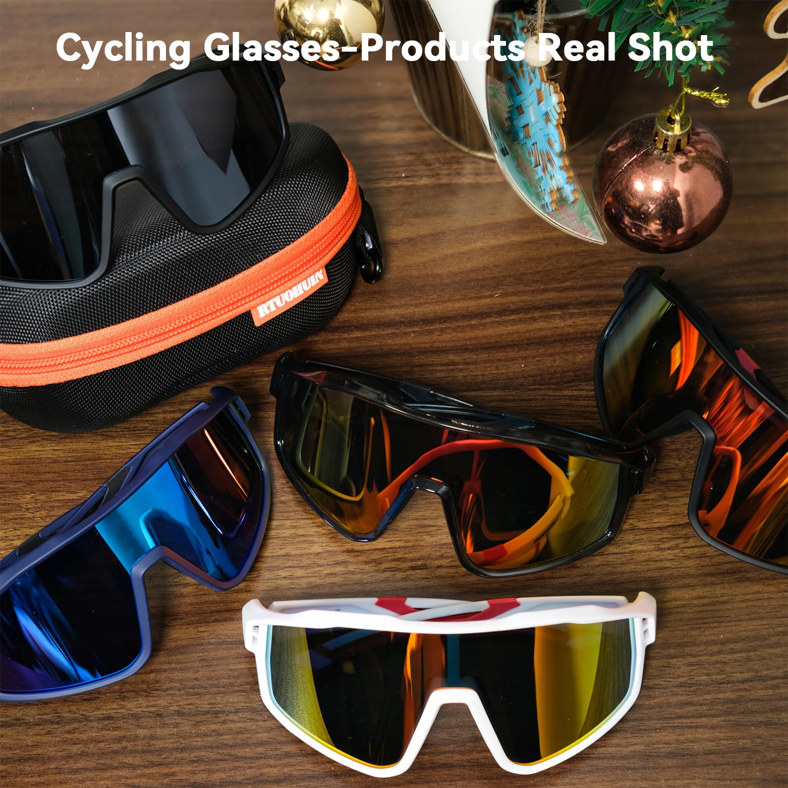 Polarisiert Fahrradbrille UV400-Schutz Sport Sonnenbrille TR90 Flexiblem Rahmen Hochwertig Schnelle Schutzbrille für Kinder Herren und Damen