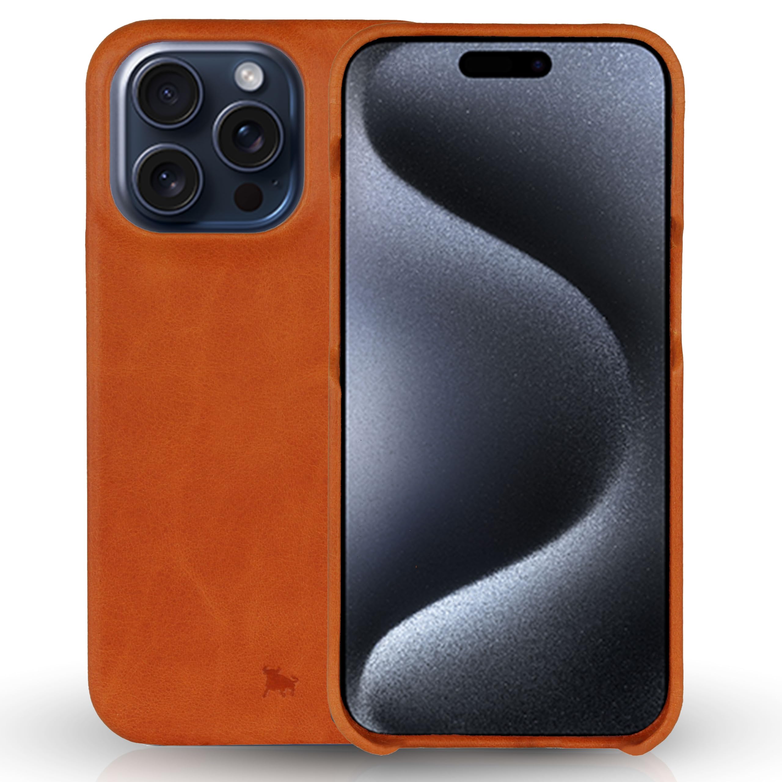 Coque en cuir iPhone 15 Pro Max Menor Classic Cognac premium - 8