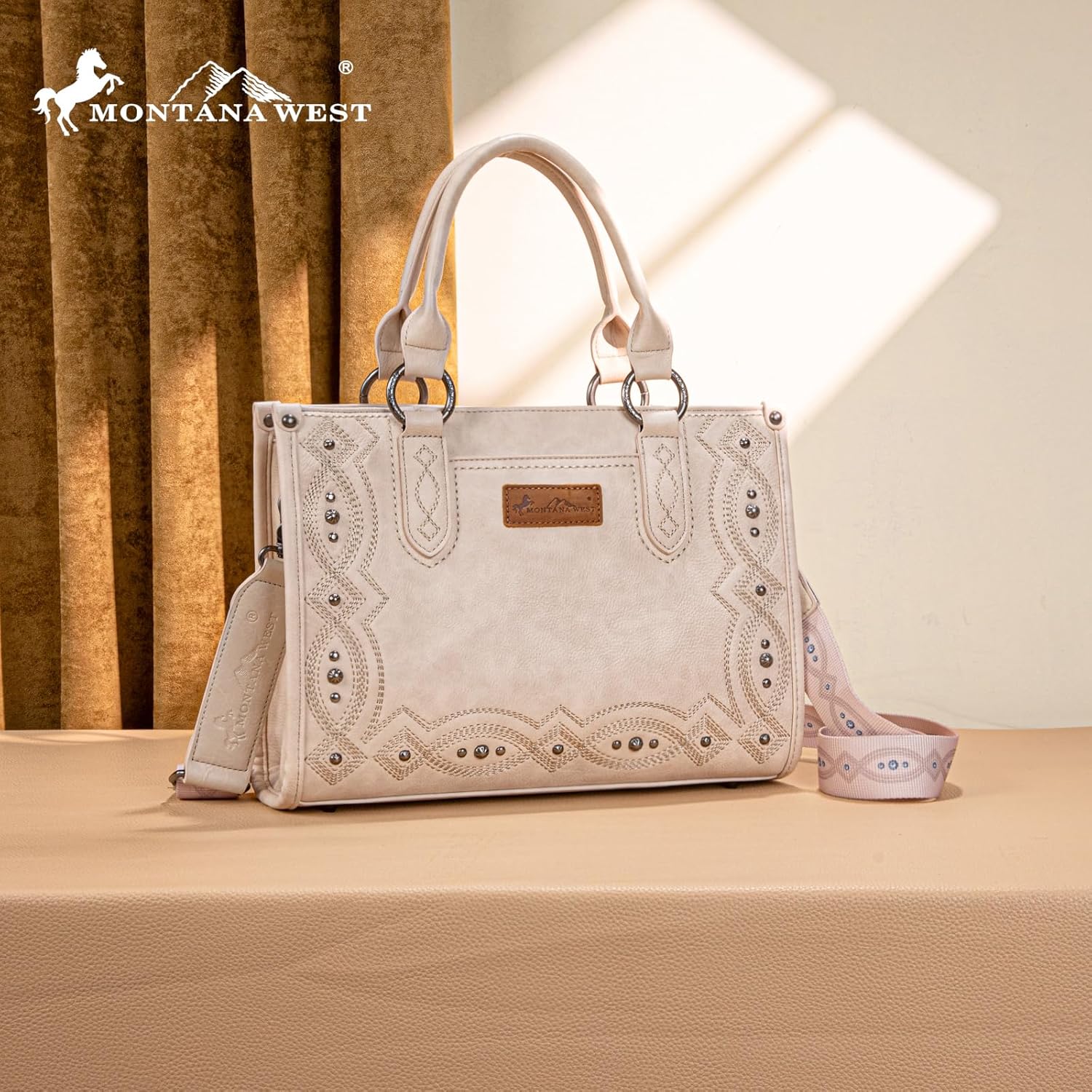 Montana West Tote Bag for Women Western Tooling Handbags Embroidered Concho Crossbody - Image 3