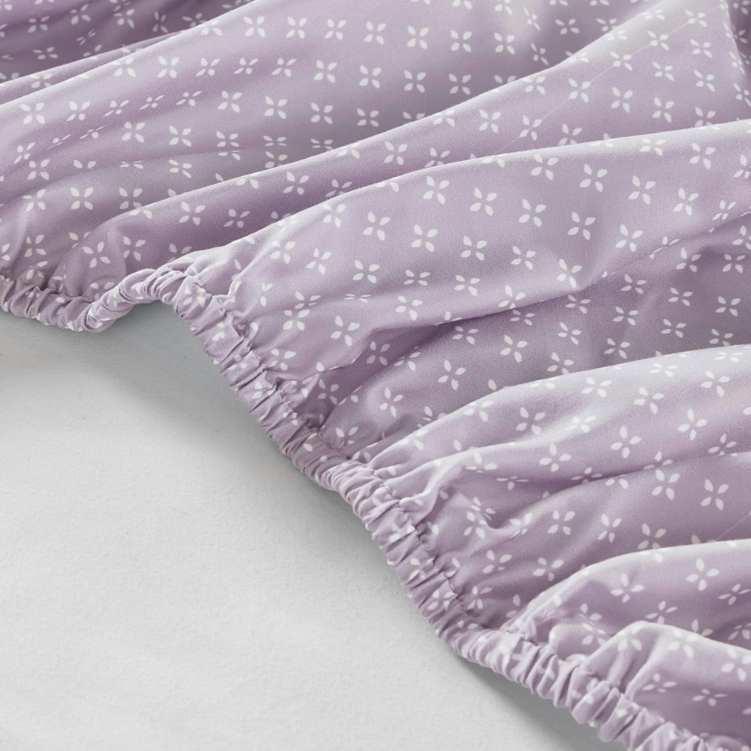 Madison Park Essentials Queen Comforter Set with Sheets, Floral Bed in A Bag Microfiber Comforter, Shabby Chic Queen Bedding Set Diamond Printed Sheet, Luna, Taupe 7 Piece
