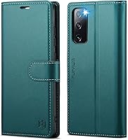 Vista 7 de Funda tipo cartera para Samsung Galaxy S20 FE 5G, bloqueo RFID, tarjetero de crédito, de piel sintética, función atril, funda protectora a prueba