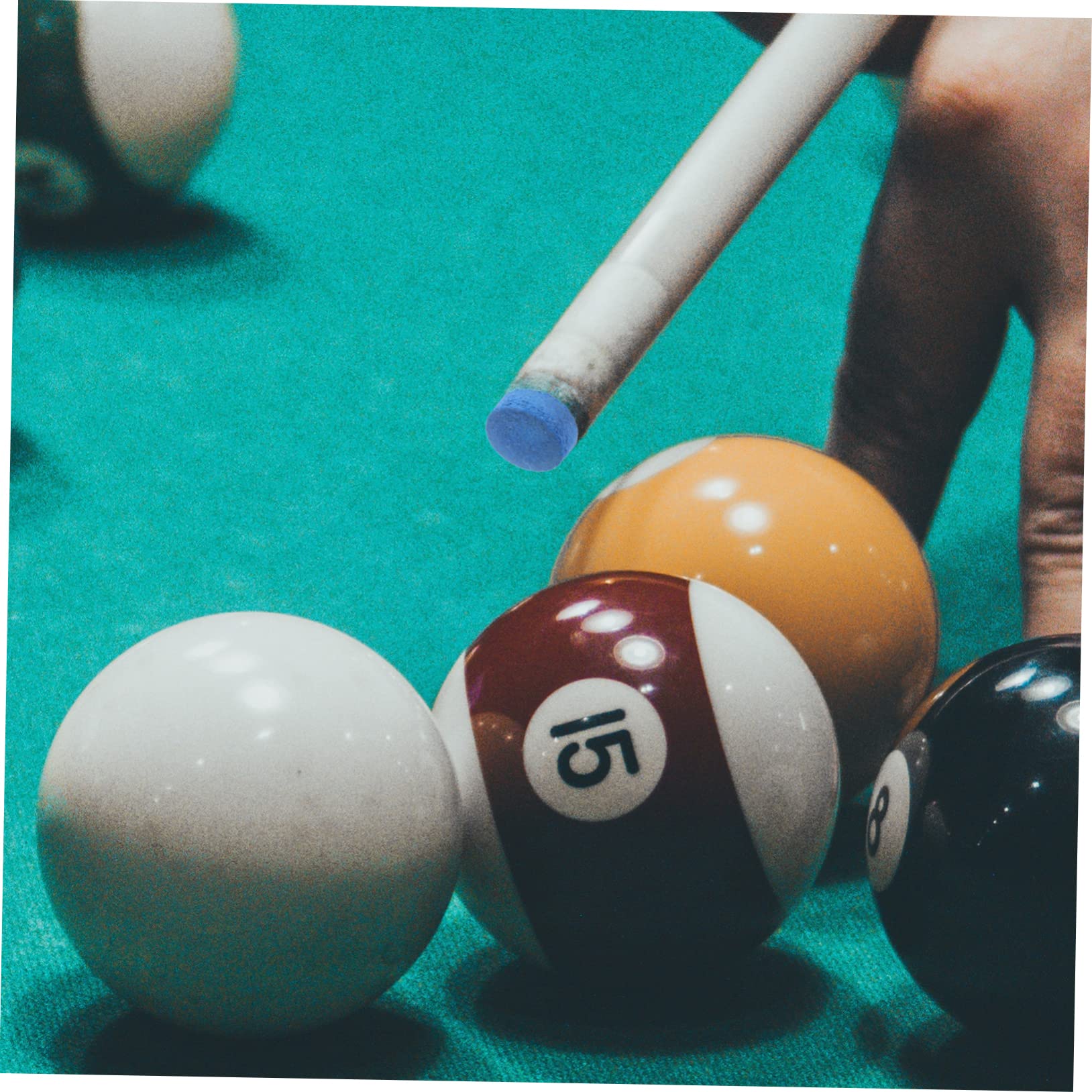 GRIRIW 50Pcs Billiard Tips Replacement Tips for Pool Cues Durable and Easy to Install Billiard Accessories Tips for Snooker and Pool Games