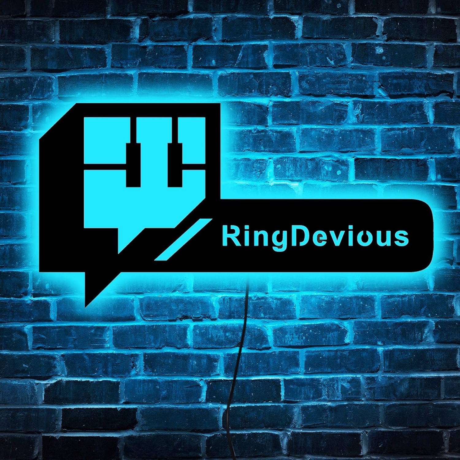 Personalize Username Twitch Led Sign Wall Art Decor - Glow in the dark Wall Art - Live Stream Room Decor - LED Decoration - Custom Neon Sign Light Gift