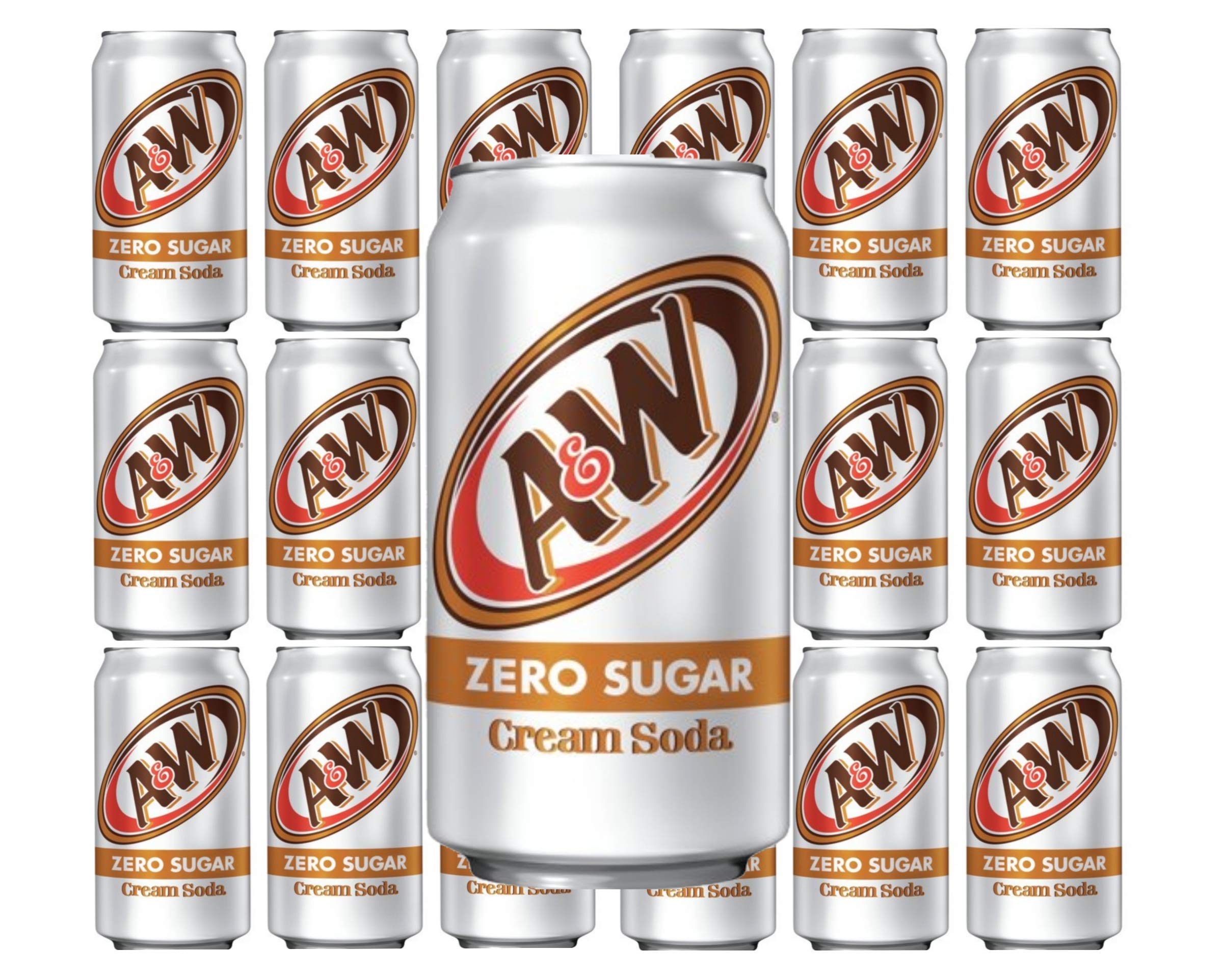 Buy AW Zero Sugar Cream Soda, 12 fl oz, 18 cans, total 216 fl oz Online