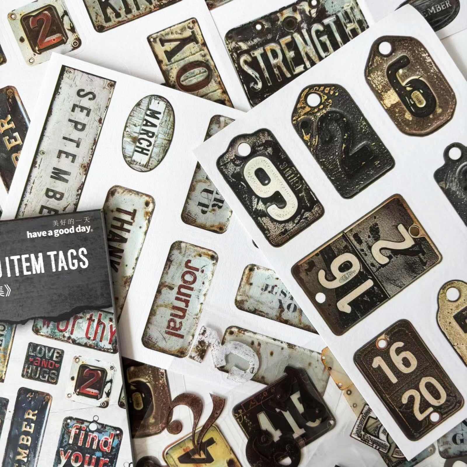 Kesari Journaling Stickers for Scrapbooking Supplies, 20 Sheets Label Themed Scrapbook Sticker Book for Junk Journal Supplies,Festival Cards,Letters,