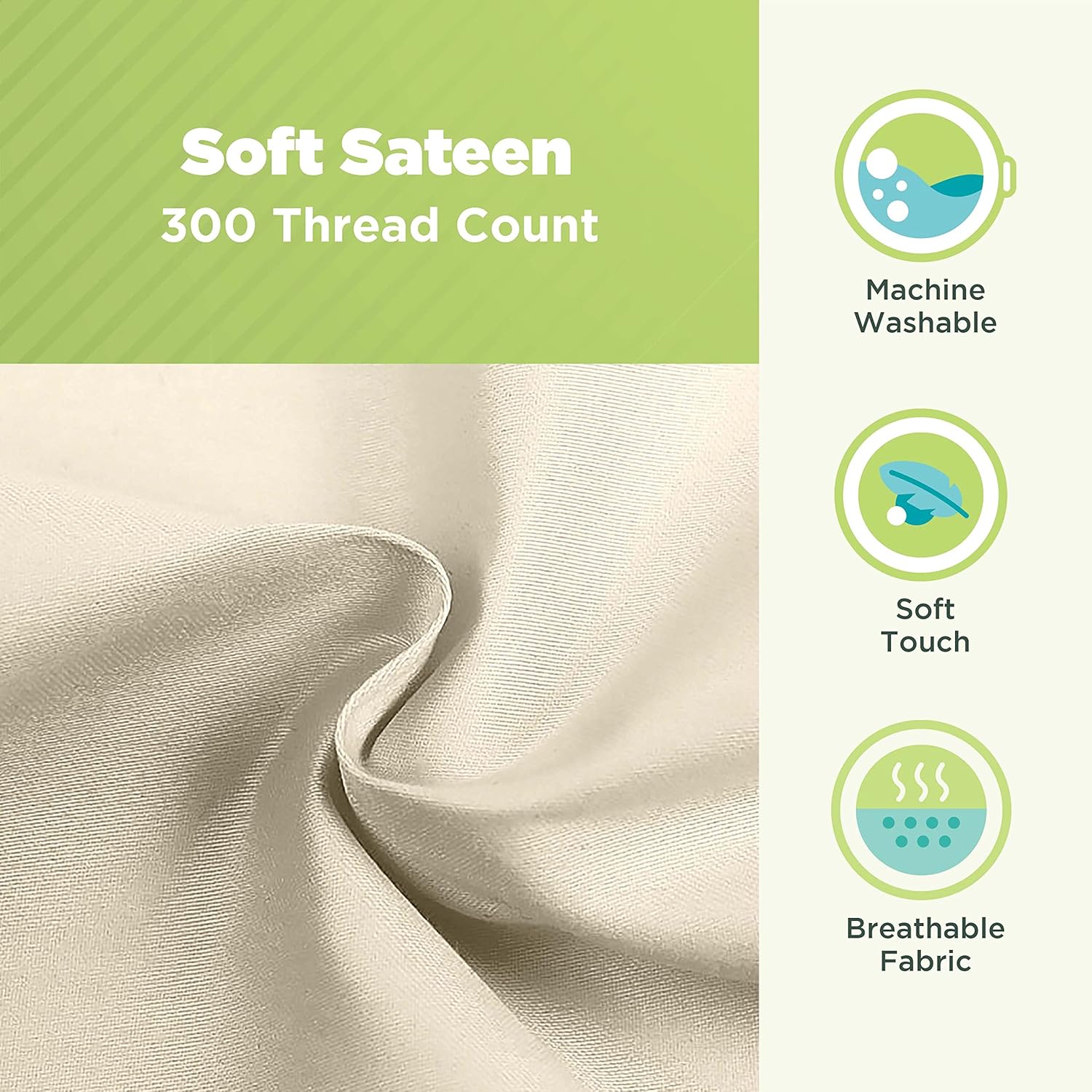 Free Shipping Offer Bean Products Neck Roll Pillowcases | Organic Cotton, Sateen Weave | 500 Thread Count | O Natural (6 x 16)