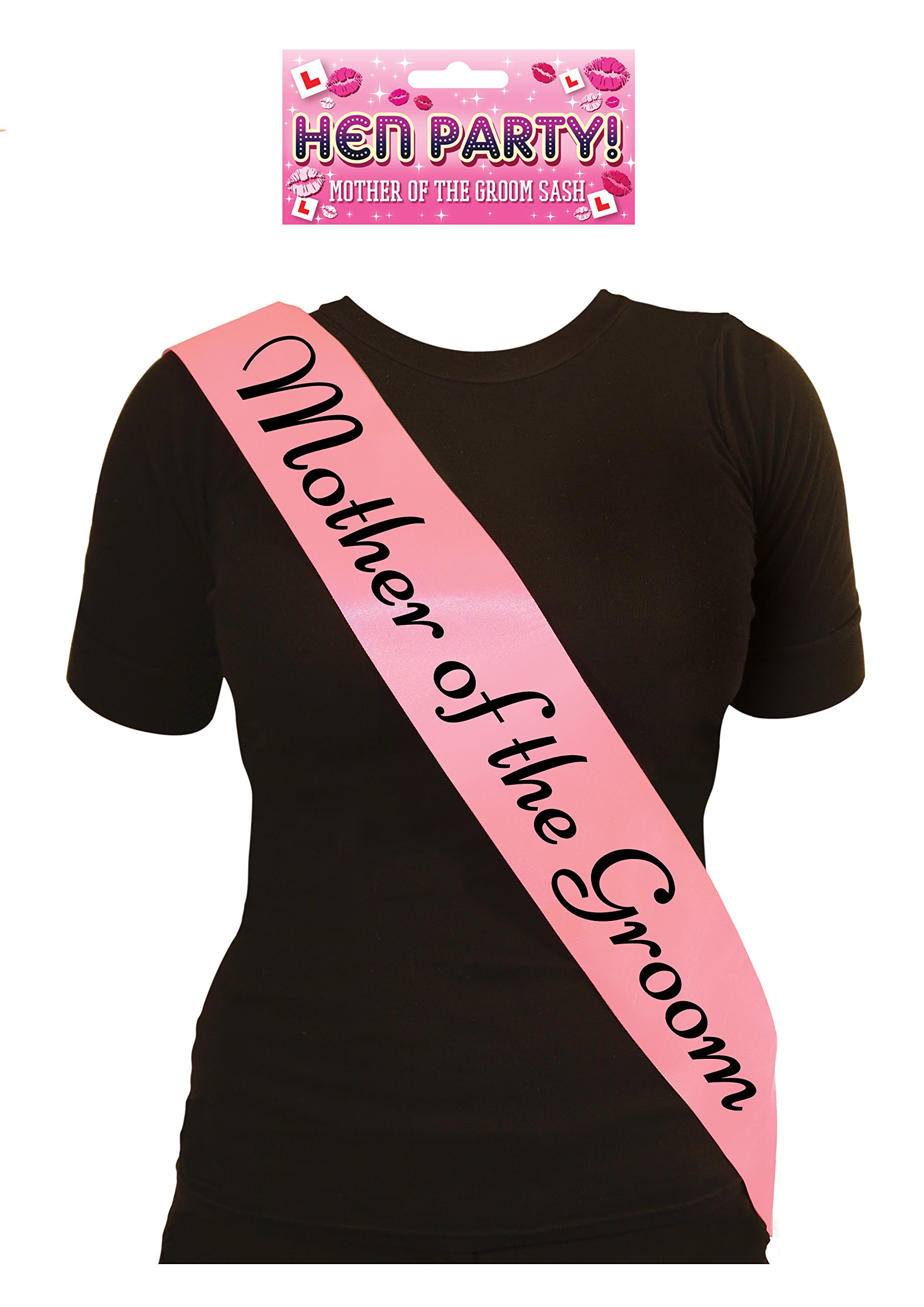 Hen Party Superstore Mother Of The Groom Sash Pink With Black Writing