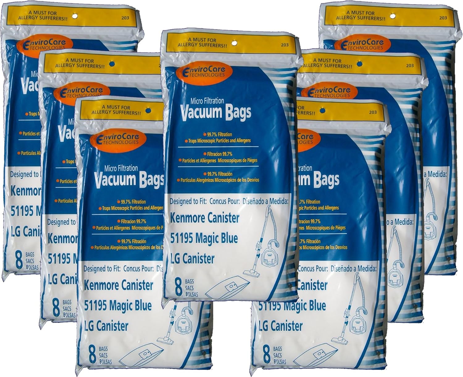 56 Kenmore Type M Sears 51195 Magic Blue LG Vacuum Bags