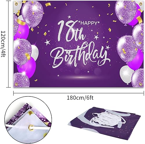 Miniatura 39 de HAMIGAR Fondo de pancarta de feliz cumpleaños 50 de 6 x 4 pies, decoraciones de cumpleaños de 50 años, suministros de fiesta para mujeres