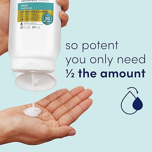 Miniatura 4 de Dove Champú concentrado de humedad ultra diario para cabello seco hidrata y suaviza en 30 segundos, tecnología Ultra-Lather y 2 veces más lavados,