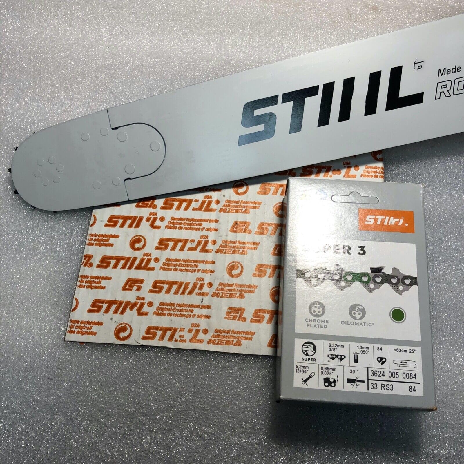 Replacement for Stihl 25" Bar and Chain 3/8" .050" 84DL 3003 000 8830 33RS3 84 OEM