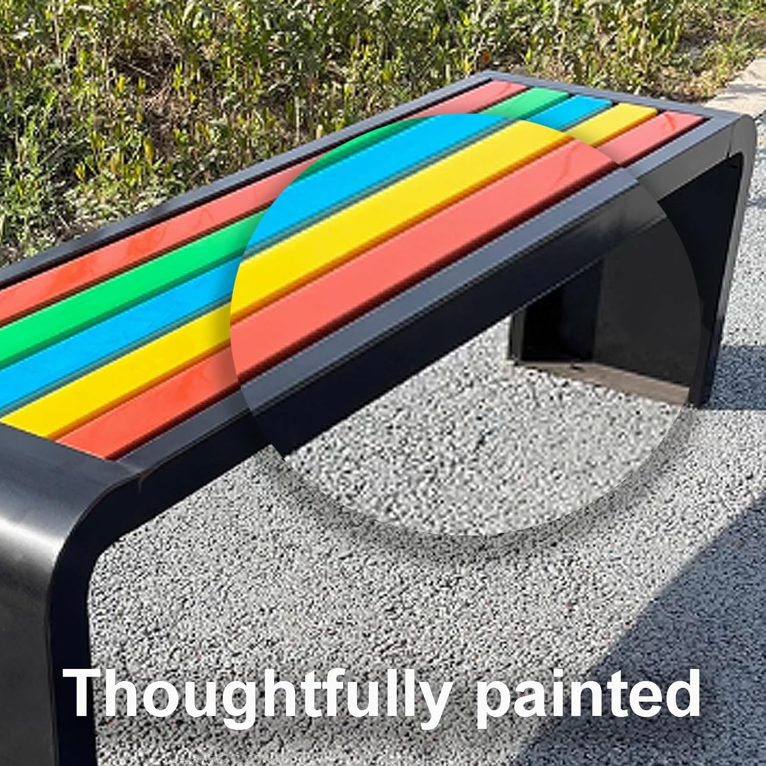 Garden Bench, Patio Bench, Porch Bench Seat, Park Bench, Outdoor Lounge Furniture Waterproof Couch Wood + Metal for Backyard, Garden, Park(Silver,120x40x45cm)