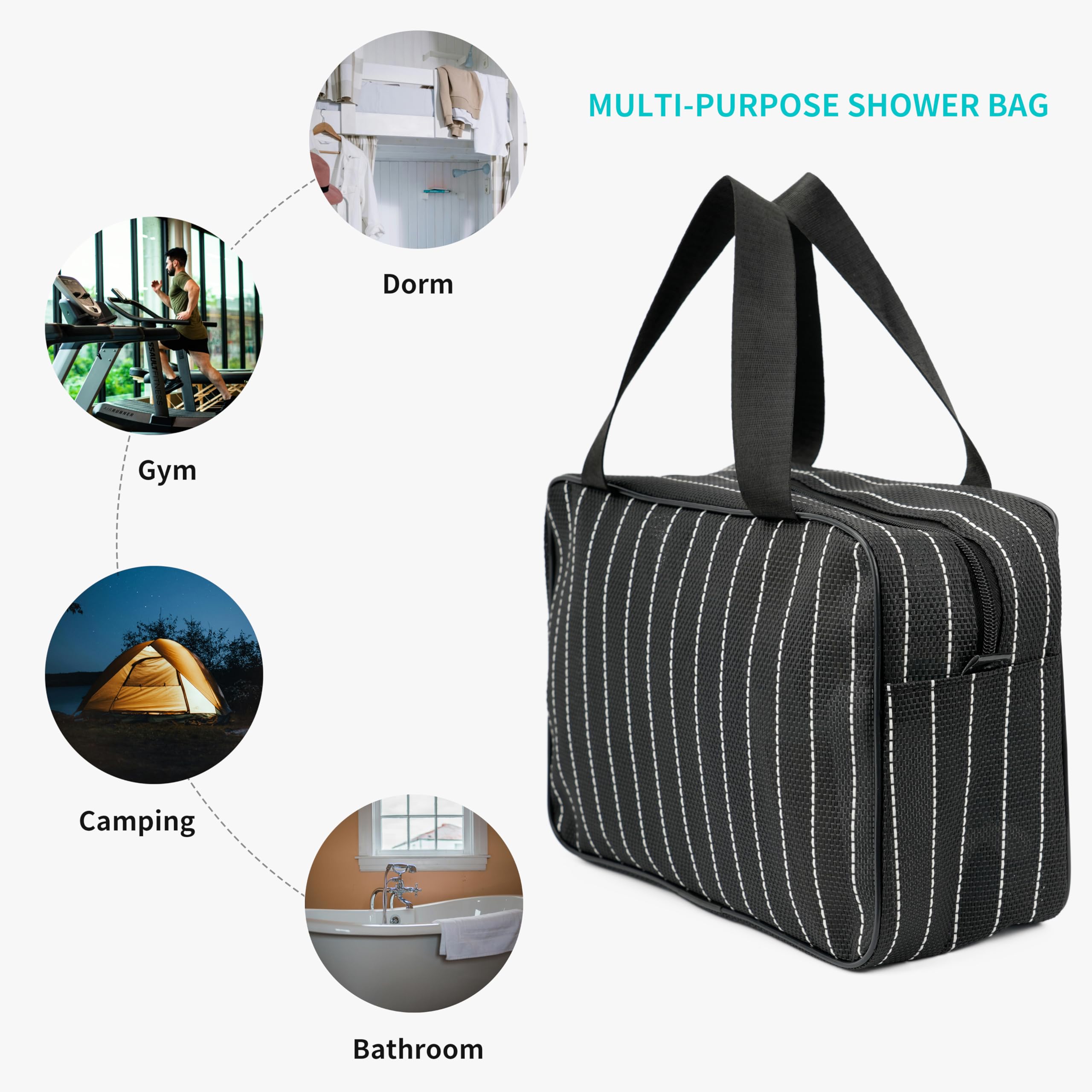 REDSINDA Mesh Shower Caddy - Travel & Gym Bag -21
