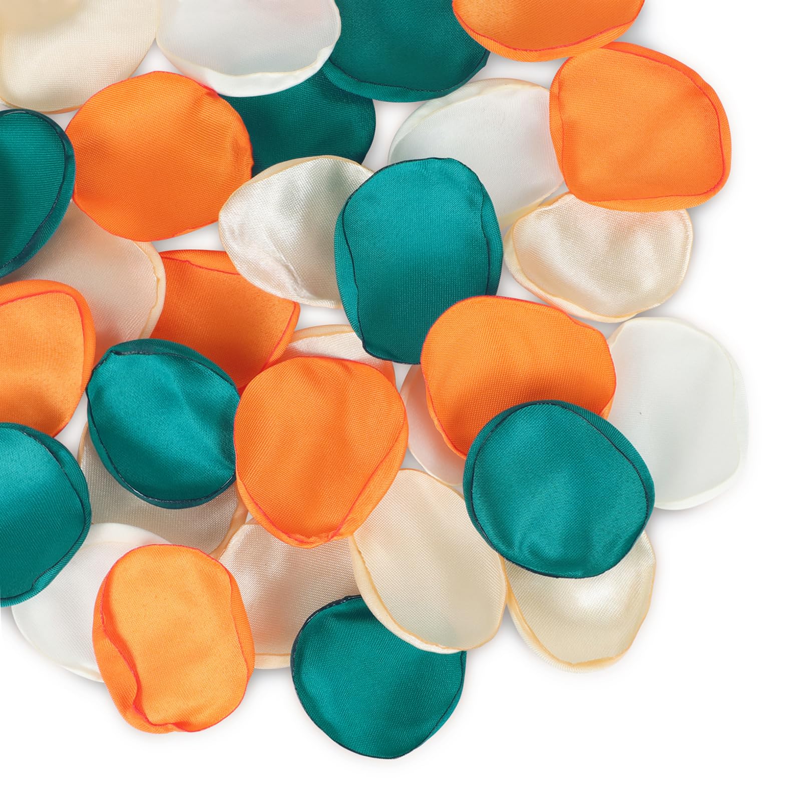 Lovmeety 300pcs Rose Petals Teal Orange Flower Petals Fall Wedding Decor