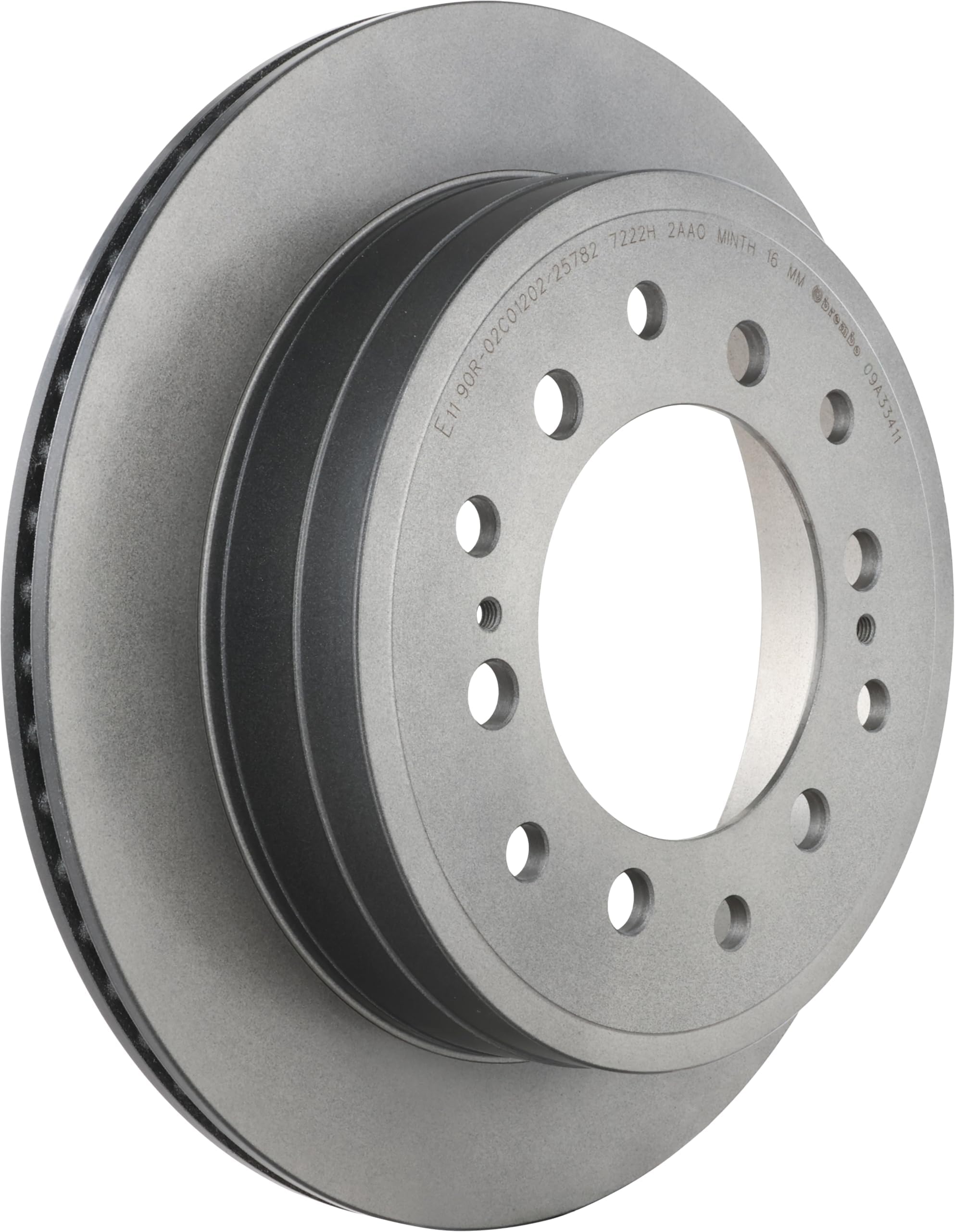 Brembo Hintere Bremsscheibe 09.A334.21 - UV-Lackiert & Korrosionsgeschützt