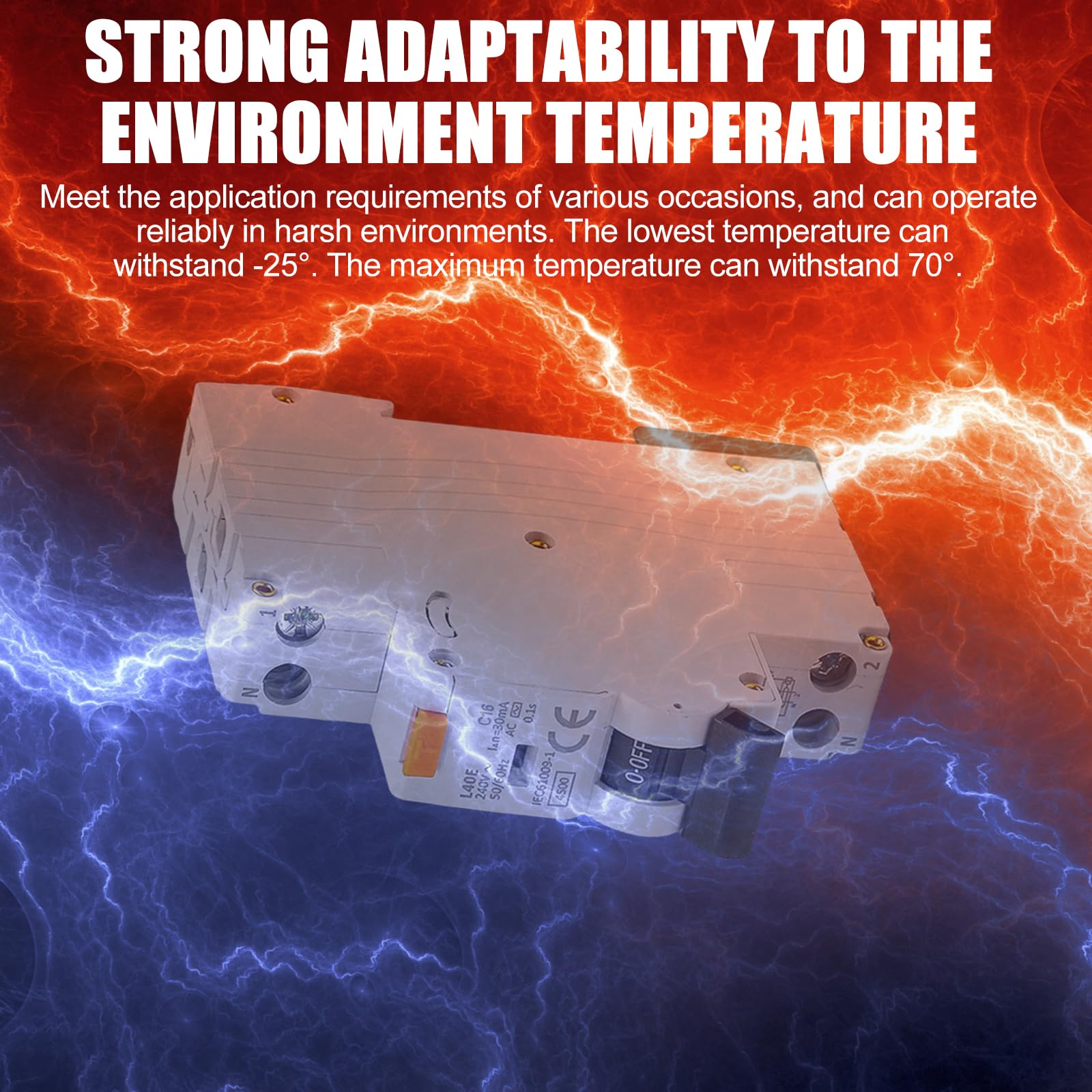 GOMETY Interruptor de protección FI, 230 V 16 A 30mA Interruptor FI, automatización de fusibles 1P+N 6kA Interruptor FI, interruptor de protección contra corriente de falla 16A RCBO Dispositivo de