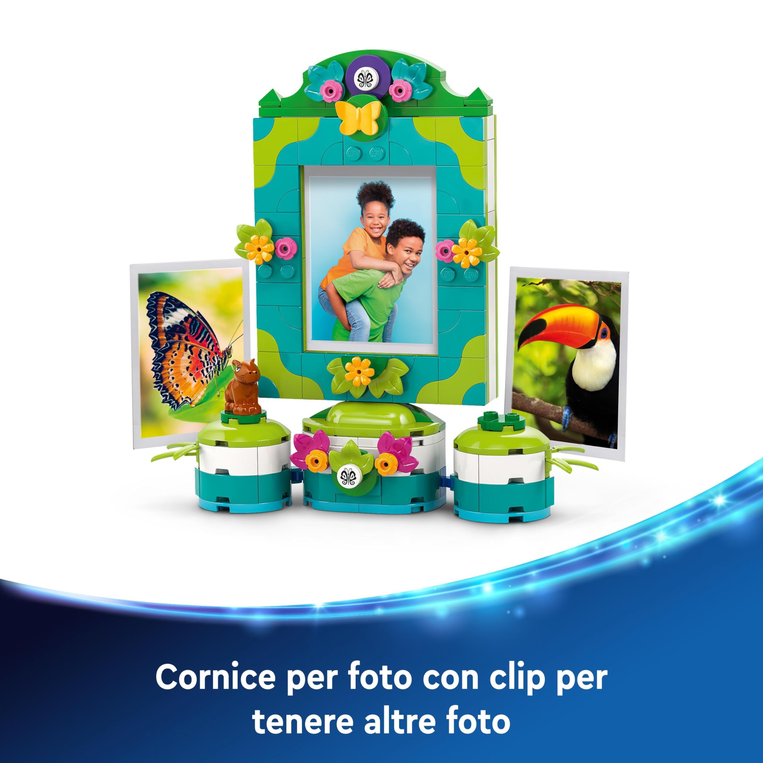 LEGO Disney Portafoto e Portagioie di Mirabel Madrigal, Giochi per Bambine e Bambini da 6 Anni con Mini Bambolina, Capibara, Braccialetto e Portafoto da Costruire, Idea Regalo dal Film Encanto 43239