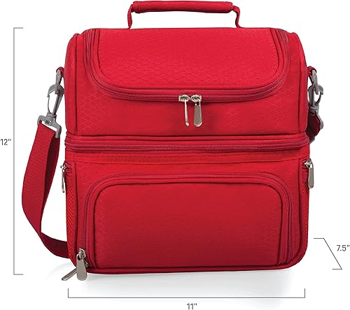 Vista 26 de PICNIC TIME NFL Pranzo - Lonchera unisex para adultos, lonchera aislada con juego de picnic, bolsa enfriadora para el almuerzo negro