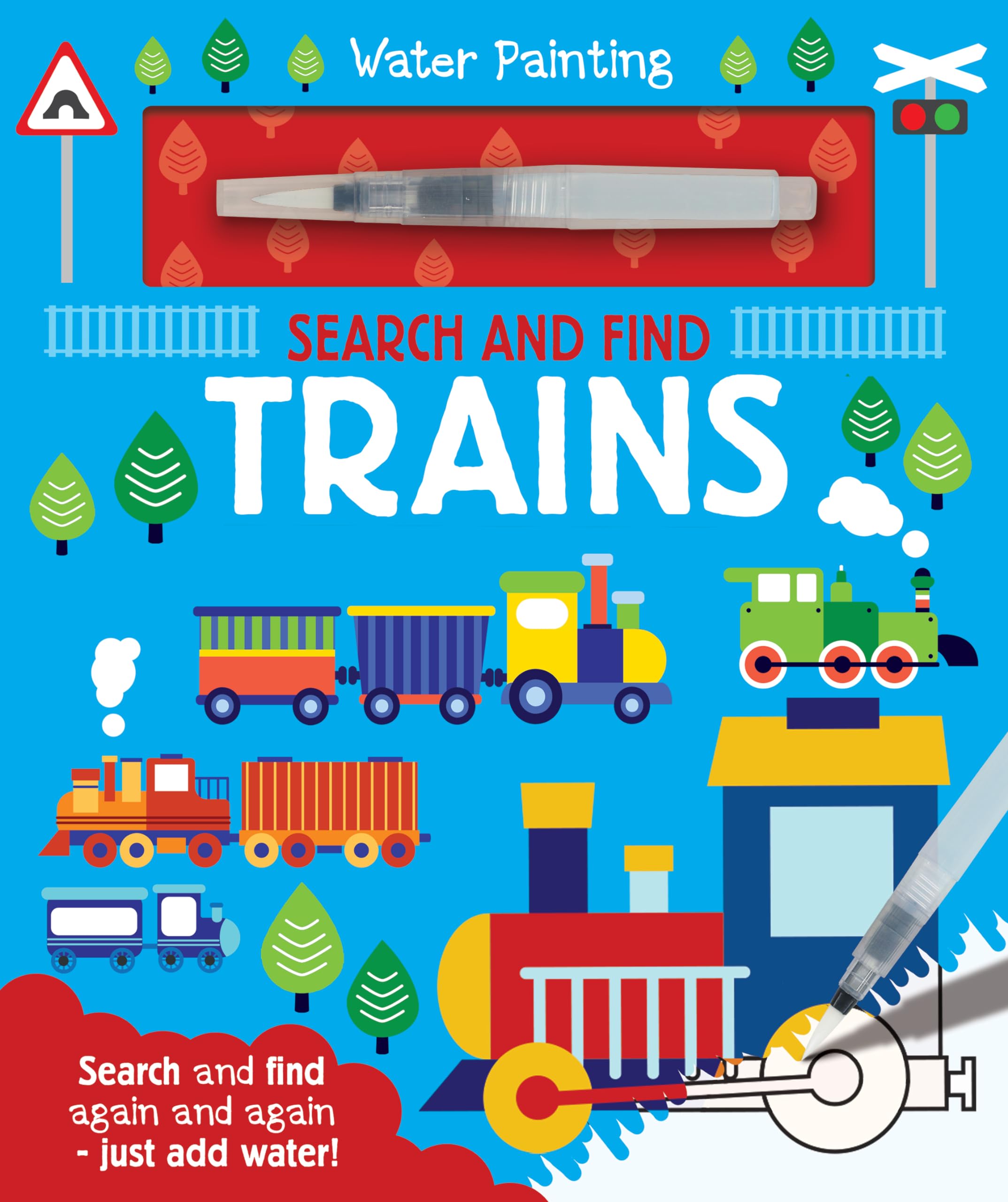 Search and Find Trains by Georgie Taylor (Hardback Book)