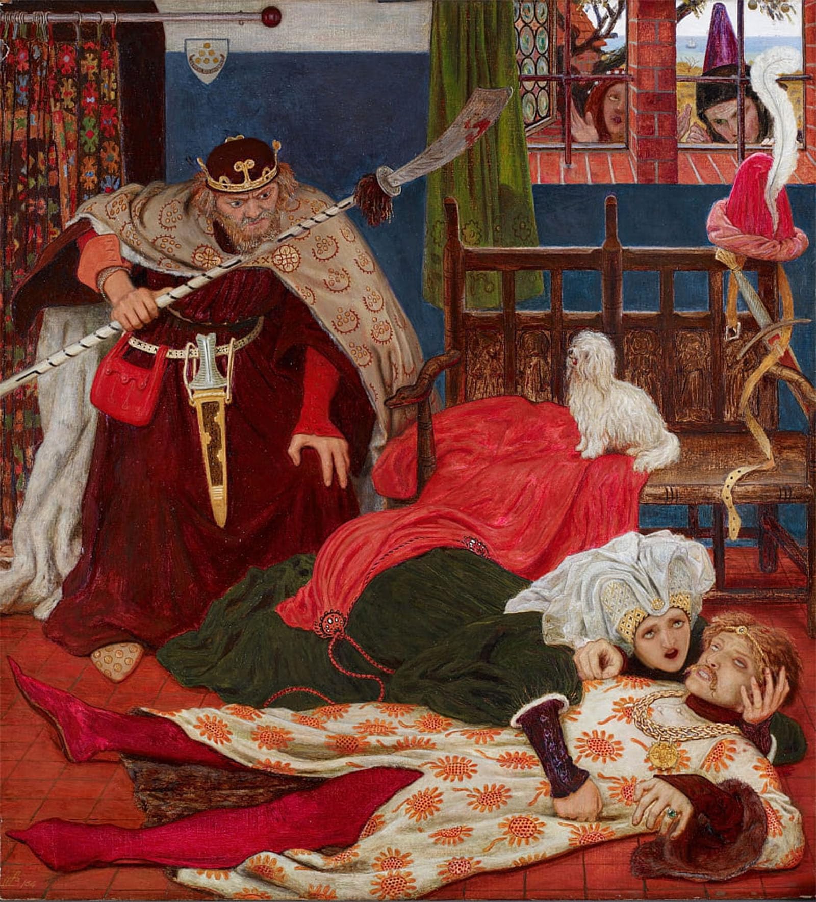 POSTERIIk Famous Modern Artwork Art Mural Death of Sir Tristram by Madox Brown Oil Paintings Pictures for Home Decor 60x90cm