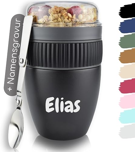 Milu Müslibecher mit Gravur personalisiert