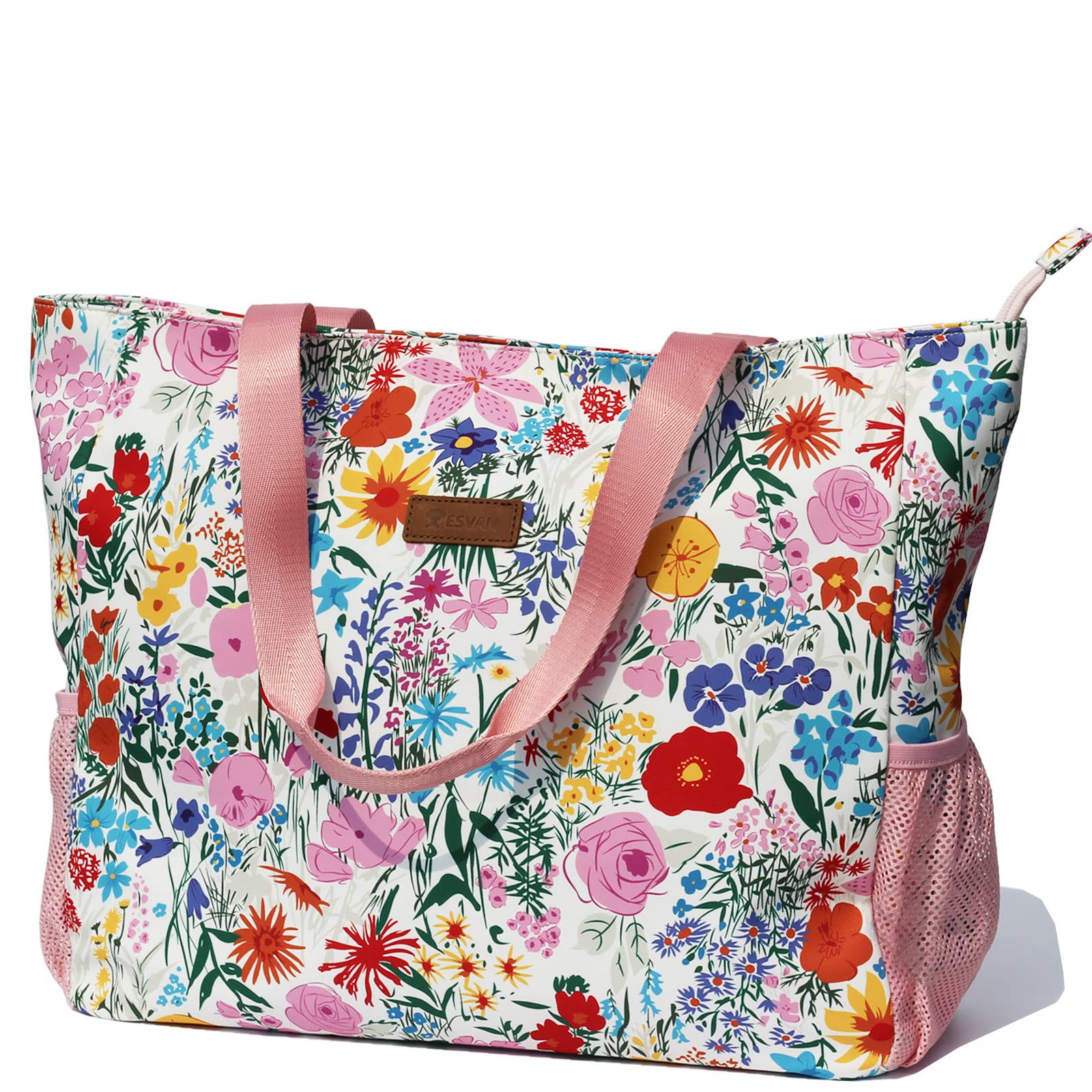 ESVAN Large Lightweight Water Resistant Beach Bag 20 Inch Womens Oversized Tote Bag for Gym, Beach, Travel, Pool, Yoga, Nurse