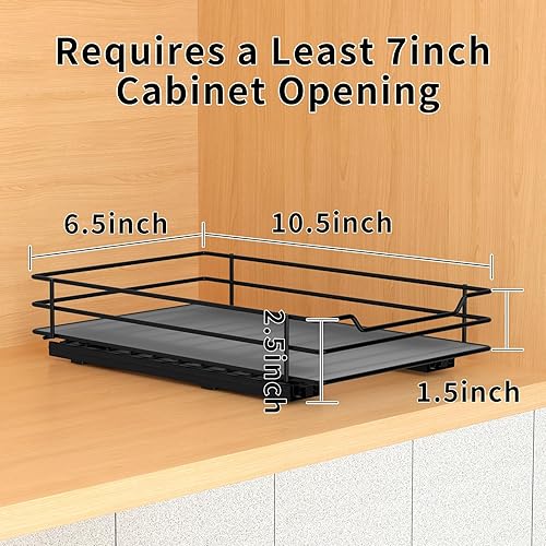 Miniatura 4 de Organizador de especias extraíble para gabinete, organizador de especias deslizante resistente para armarios de cocina y despensa, se adapta a