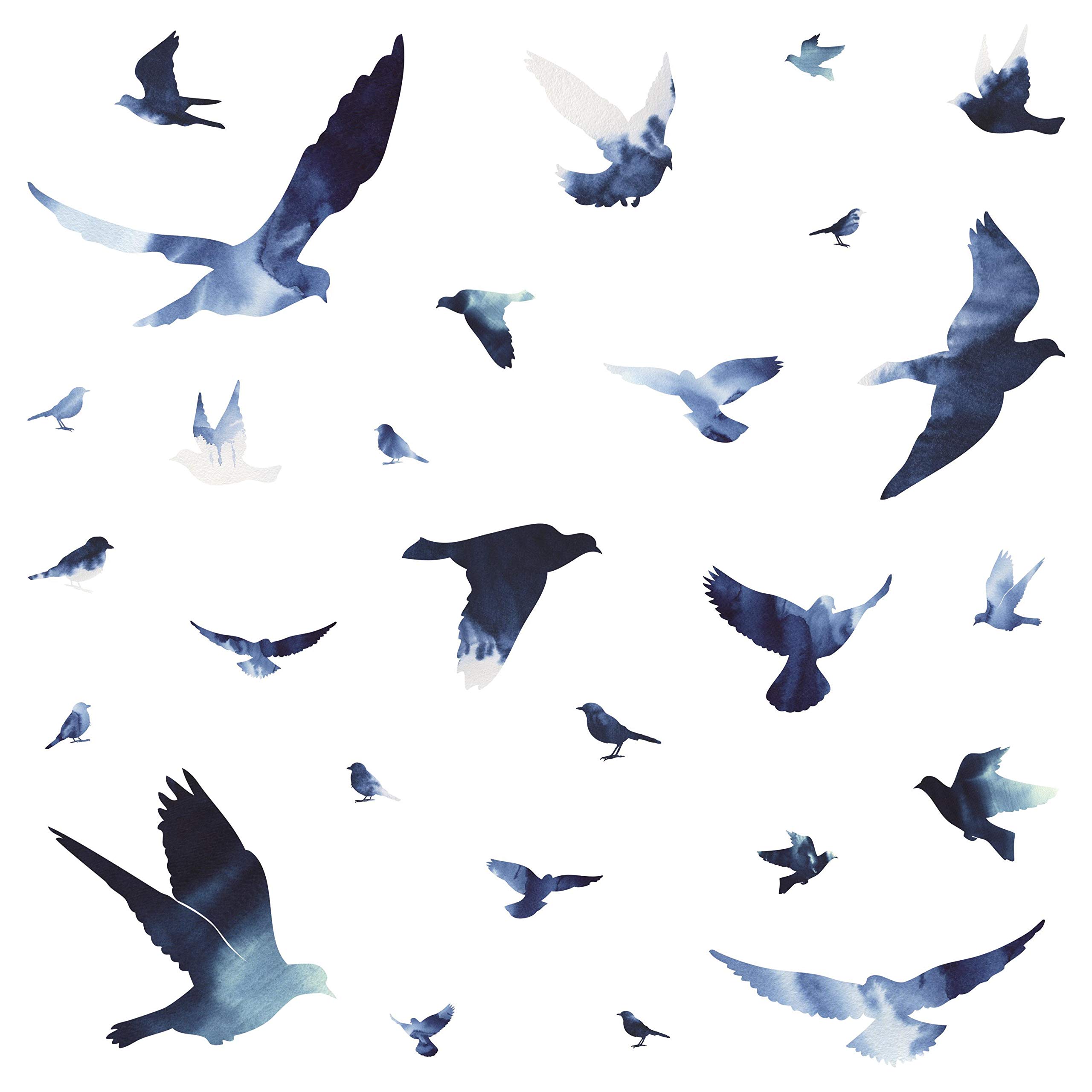 RoomMates RMK4306GM Birds in Flight Peel and Stick Giant Wall Decals, Blue - Image 3