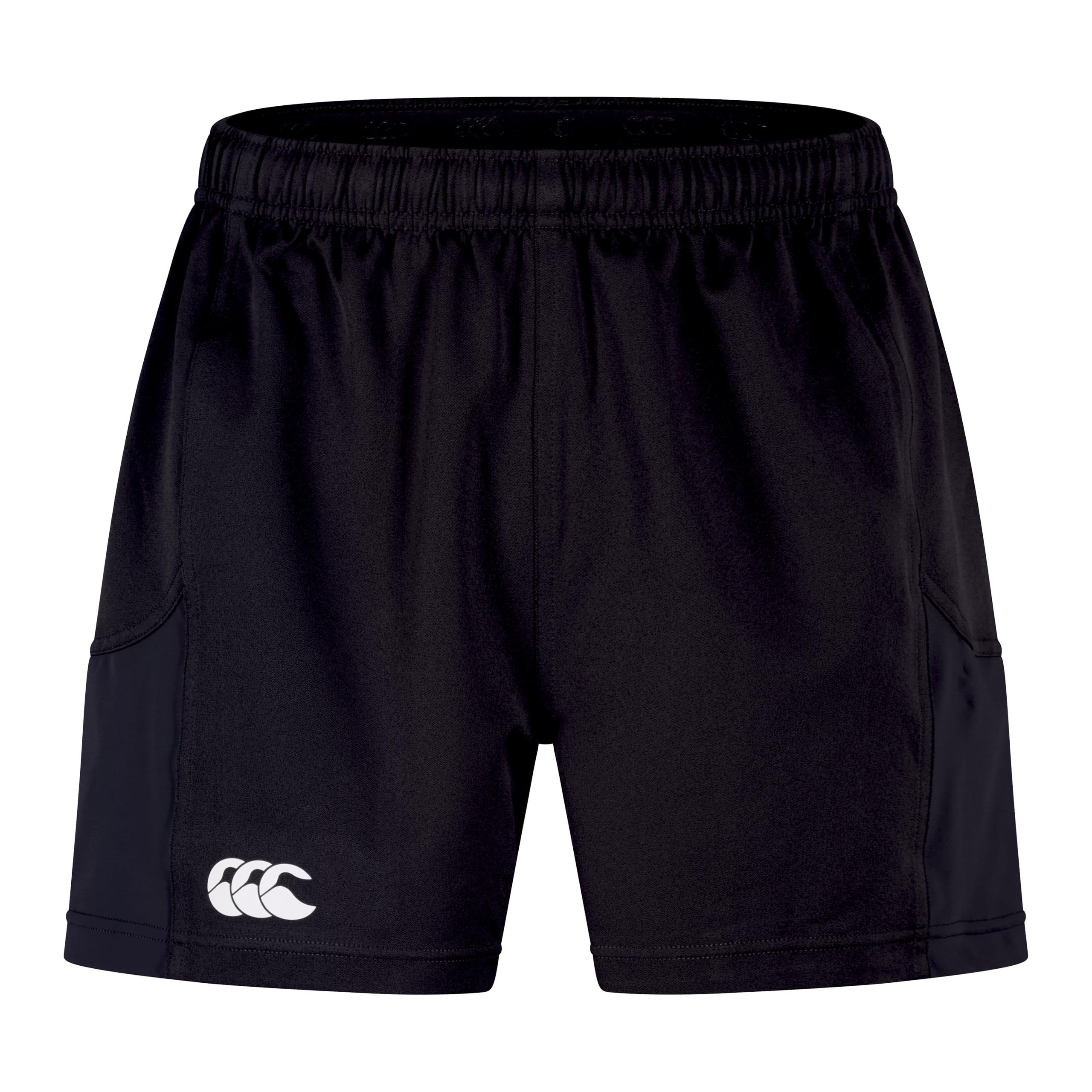 Canterbury Men's Advantage Rugby Shorts 2.0 | Elasticated Waist | CCC Logo Gym Shorts, Black, S