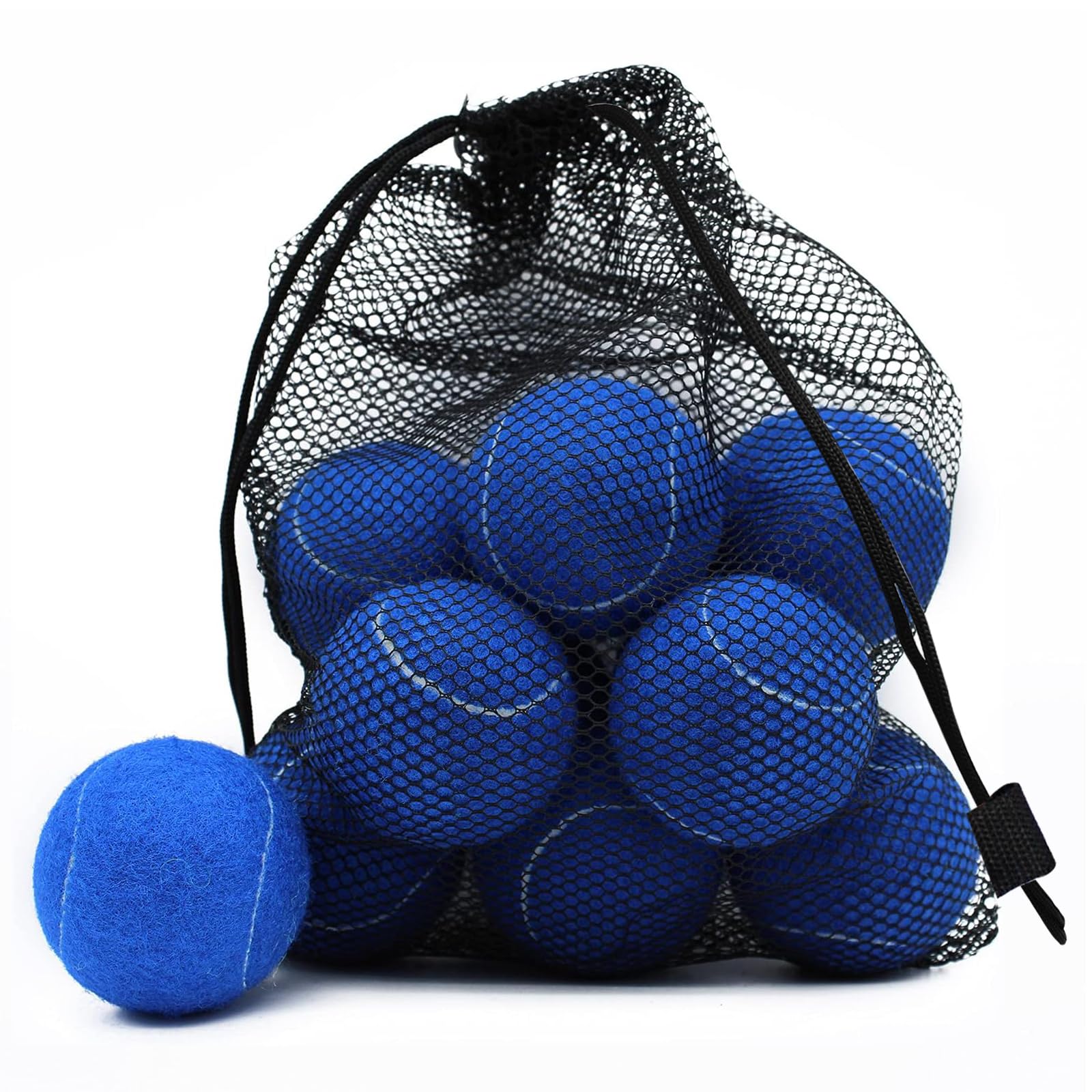 UOWGA Tennis Balls, 9pcs Practice Tennis Balls for Sports Training, High Flexibility Dog Balls, Comes with Mesh Bag, Great for Beginners(Blue)