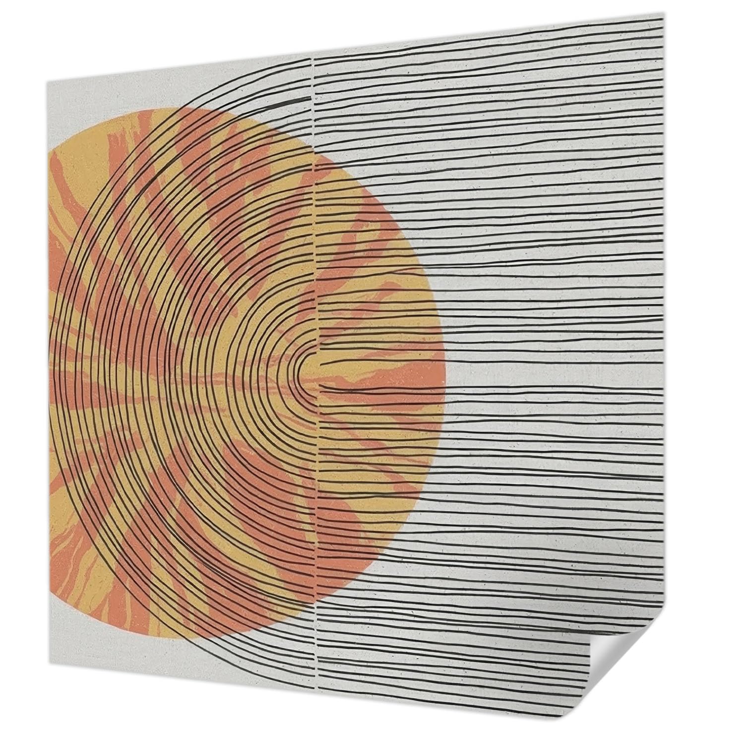 Papier peint photo pour chambre à coucher au motif cercle Tulup