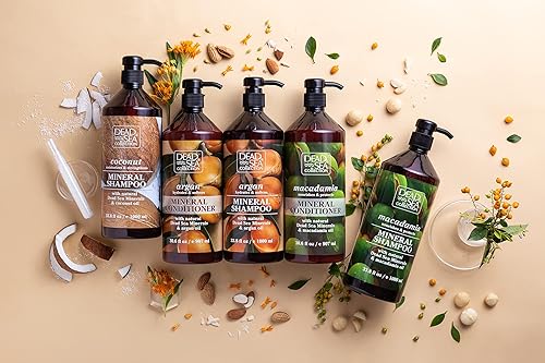 Miniatura 9 de Set de champú y acondicionador Dead Sea Collection con aceite de argán  Productos hidratantes y suavizantes para el cabello con minerales del Mar