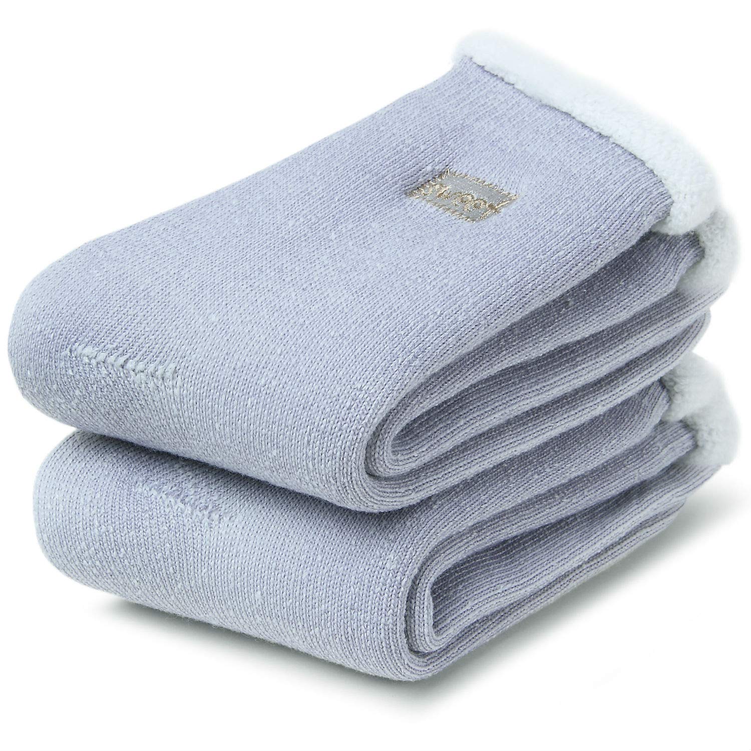 JARSEEN 2 Paia Calze di Lana Invernali Termiche Calzini Ricamo Carino Caldo Spessi Morbido Calzettoni Donna