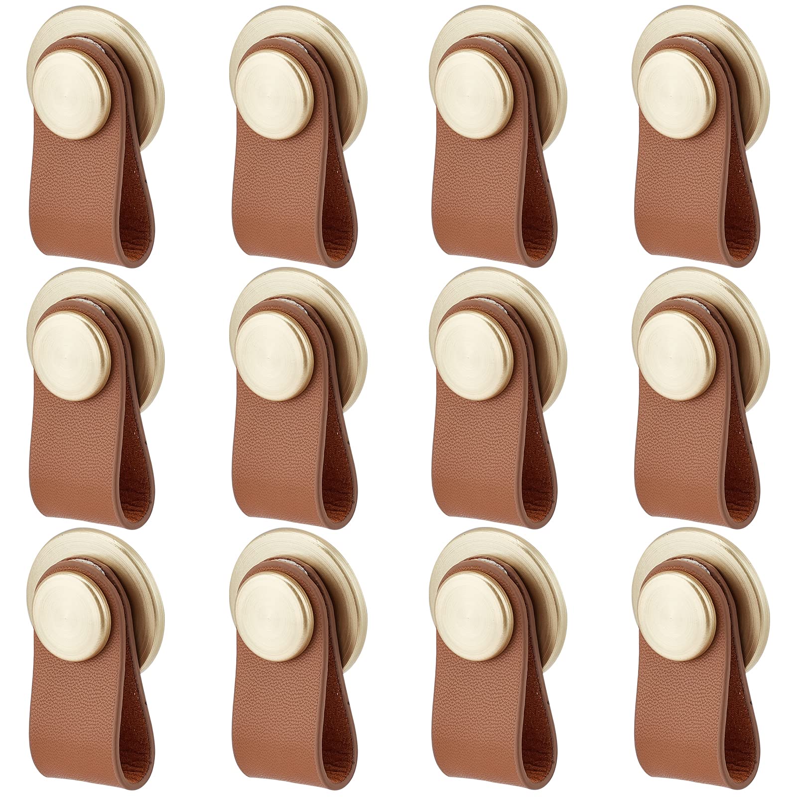Poignées en cuir véritable faites à la main pour commode élégante