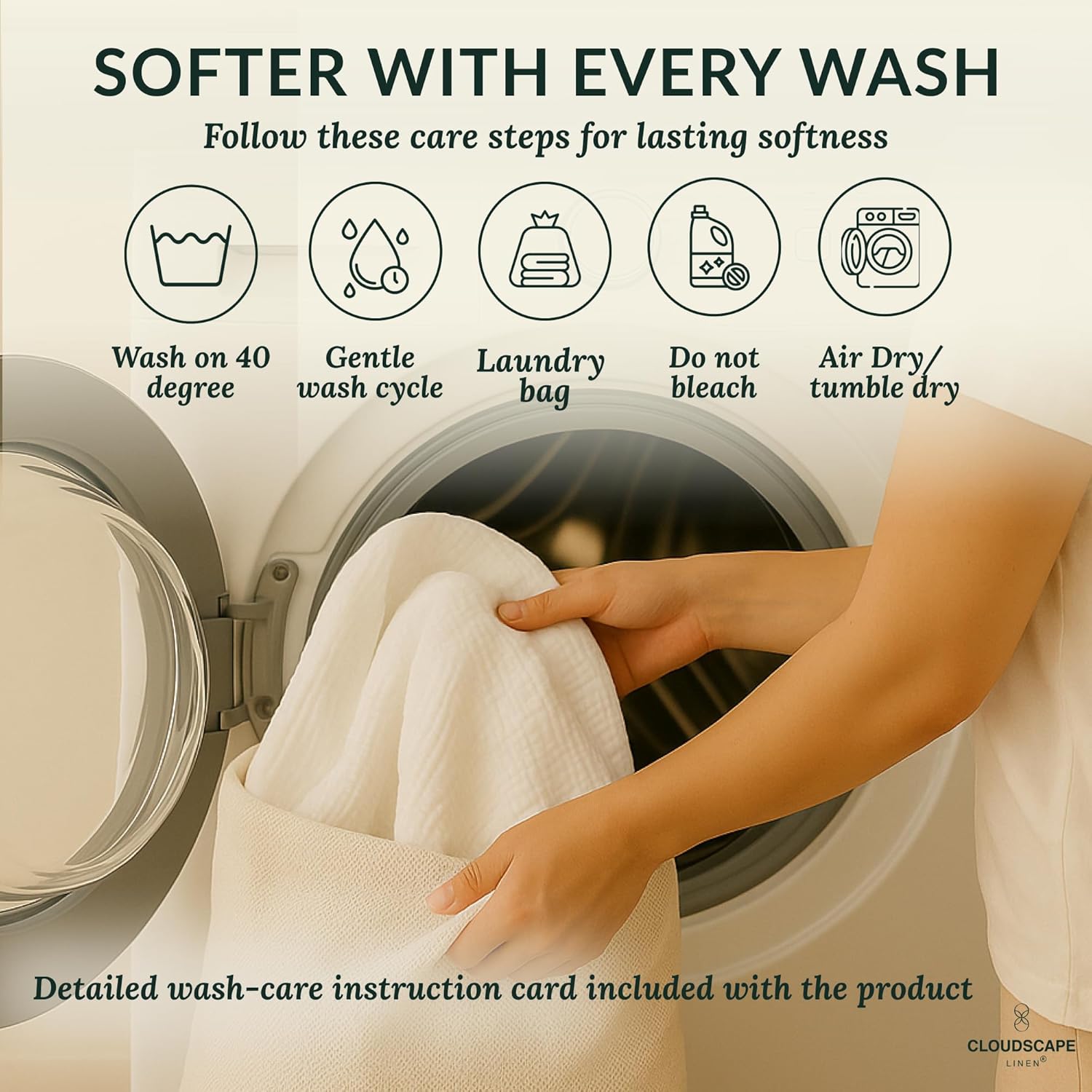 Luxury 100% Cotton Muslin Blanket Queen Size, 4 Layer Oversized 90x90 Fits Upto Full Size Bed, Layering Winter Blankets for Bed, Soft Cotton Gauze Quilt, All Season White Bedding - Image 8